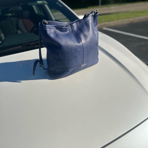 Coach Blue Leather Large Purse - Picture 7 of 16